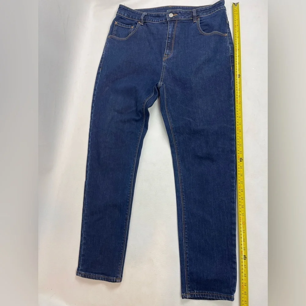 ASOS DESIGN Men’s Straight Leg Jeans Dark Wash Stretch Denim 34x32